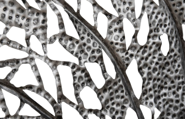 Phillips Collection Birch Leaf Wall Art - Exquisite Copper Design For Elegant Home Décor With Depth And Texture Silver Metal Th108526