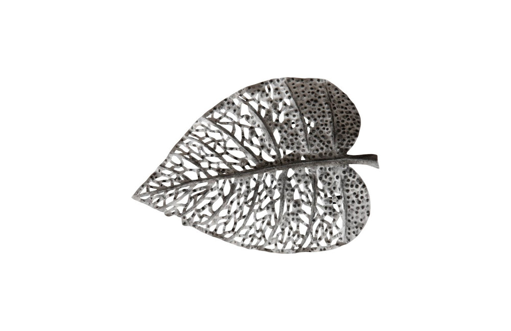Phillips Collection Birch Leaf Wall Art Sculpture in Satin Silver - Elegant XS Metal Décor for Modern Spaces TH108531