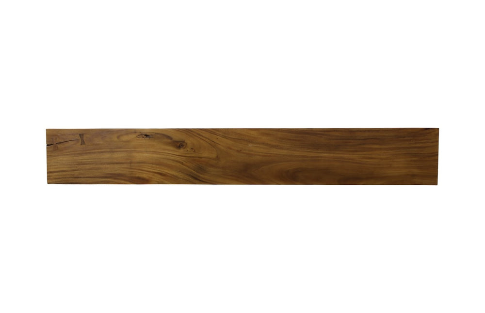 Phillips Collection Origins Straight Edge Bench - Handcrafted Chamcha Wood with Satin Black Legs for Modern Elegance TH108705