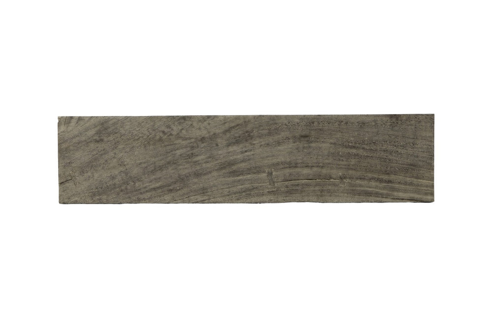 Phillips Collection Origins Gray Stone Straight Edge Bench with Satin Black Legs - Stylish Seating for Any Space TH108706