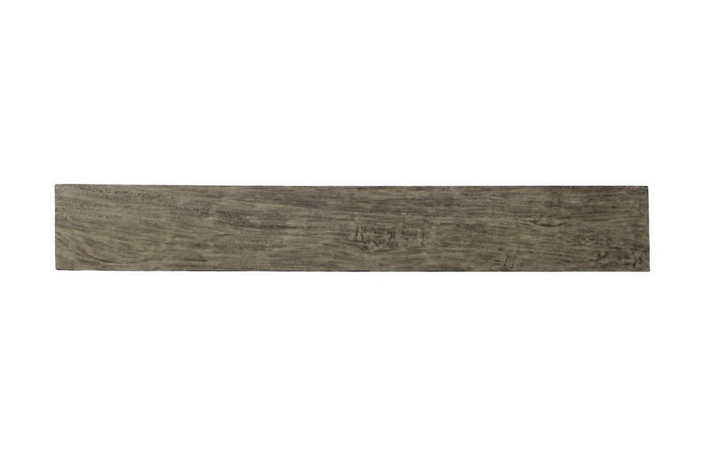 Phillips Collection Origins Straight Edge Bench - Gray Stone Chamcha Wood with Satin Black Legs for Modern Rustic Style TH108709