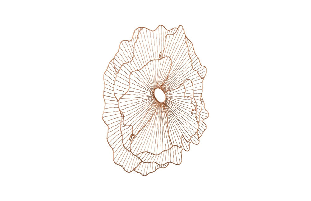 Phillips Collection Poppy Flower Wall Art - Modern Organic Sculpture for Elegant Home Decor and Stunning Visual Appeal Copper, SM TH108863