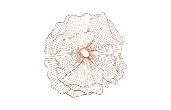 Phillips Collection Poppy Flower Wall Art Sculpture – Contemporary Organic Design To Elevate Your Home Décor Today! Brown Metal Th108863