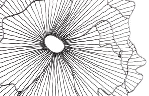 Phillips Collection Poppy Flower Wall Art Sculpture – Contemporary Organic Design To Elevate Your Home Décor Today! Silver,Black Metal Th108864