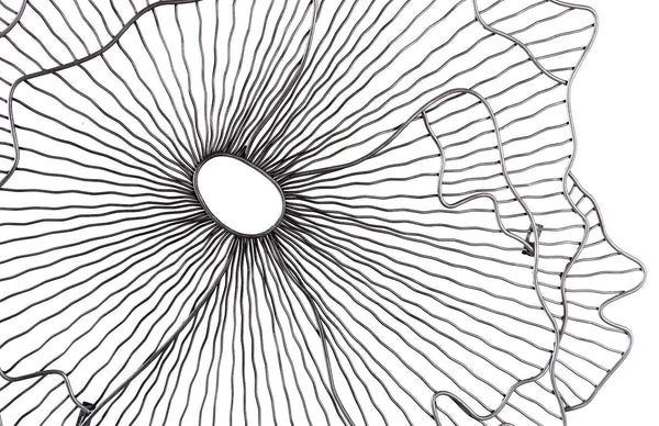 Phillips Collection Poppy Flower Wall Art Sculpture – Contemporary Organic Design To Elevate Your Home Décor Today! Silver,Black Metal Th108864