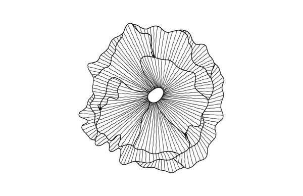 Phillips Collection Poppy Flower Wall Art Sculpture – Contemporary Organic Design To Elevate Your Home Décor Today! Silver,Black Metal Th108864