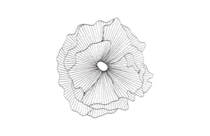 Phillips Collection Poppy Flower Wall Art Sculpture – Contemporary Organic Design To Elevate Your Home Décor Today! Silver,Black Metal Th108864