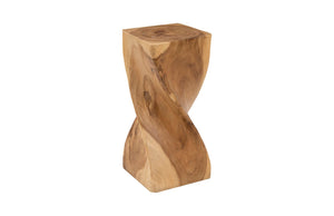 Phillips Collection Twist Pedestal - Exquisite Chamcha Wood Sculpture With Spiraling Design For Elegant Interiors Brown Wood ,Chamcha Wood Th109264