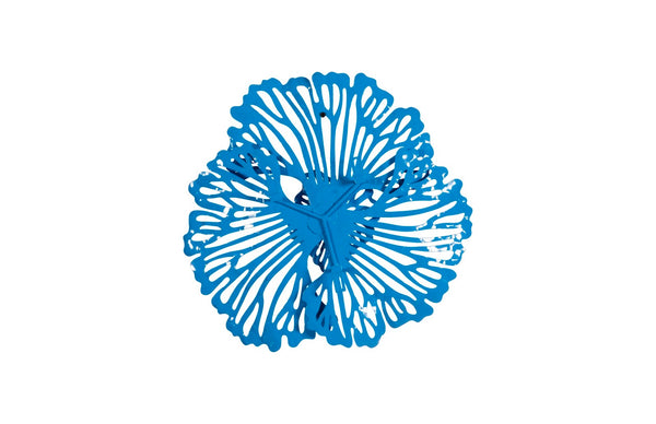 Phillips Collection Flower Wall Art - Intricate Floral Design For Stunning Home Décor, Perfect For Any Space Blue Metal Th109687