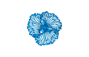 Phillips Collection Flower Wall Art - Intricate Floral Design For Stunning Home Décor, Perfect For Any Space Blue Metal Th109687