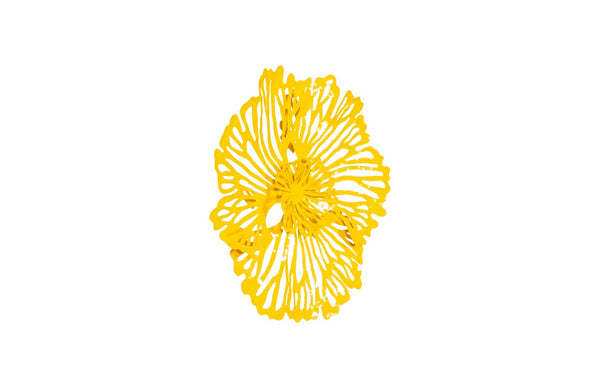 Phillips Collection Flower Wall Art - Intricate Floral Design For Stunning Home Décor, Perfect For Any Space Yellow Metal Th109688