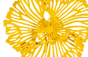Phillips Collection Flower Wall Art - Intricate Floral Design For Stunning Home Décor, Perfect For Any Space Yellow Metal Th109688