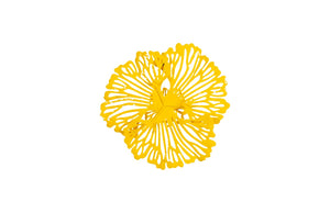 Phillips Collection Flower Wall Art - Intricate Floral Design For Stunning Home Décor, Perfect For Any Space Yellow Metal Th109688