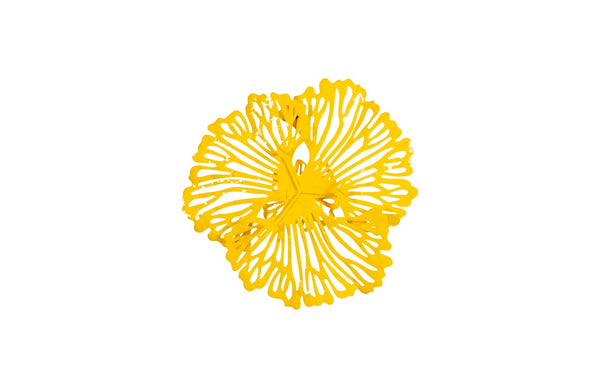 Phillips Collection Flower Wall Art - Intricate Floral Design For Stunning Home Décor, Perfect For Any Space Yellow Metal Th109688