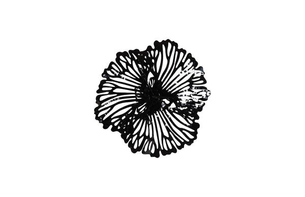Phillips Collection Flower Wall Art - Intricate Floral Design For Stunning Home Décor, Perfect For Any Space Black Metal Th109690
