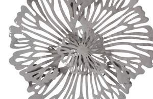Phillips Collection Flower Wall Art - Intricate Floral Design For Stunning Home Décor, Perfect For Any Space Gray Metal Th109691