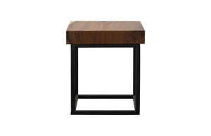Phillips Collection Cubic Side Table - Modern Acacia Wood Design With Satin Black Legs For Versatile Home Décor Brown,Black Wood ,Chamcha Wood Th109884