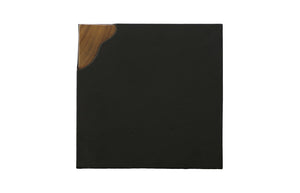 Phillips Collection Cornered Pedestal - Modern Black Iron & Natural Wood Accent for Stylish Home Display & Décor TH110315