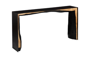 Phillips Collection Framed Waterfall Console Table - Handcrafted Chamcha Wood & Iron Elegance For Modern Homes Brown,Black Wood ,Chamcha Wood Th110322