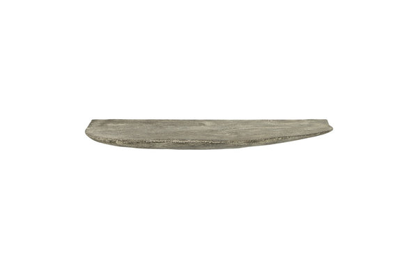 Phillips Collection Floating Wall Shelf - Modern Minimalist Design with Rounded Live-Edge for Elegant Home Decor Display Gray Stone, Small TH110337