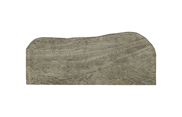 Phillips Collection Floating Wall Shelf - Modern Minimalist Design with Rounded Live-Edge for Elegant Home Decor Display Gray Stone, Large TH110338