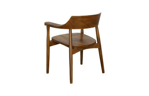 Phillips Collection Origins Solid Chamcha Wood Dining Arm Chair Sustainably Carved with Natural Grain TH110598