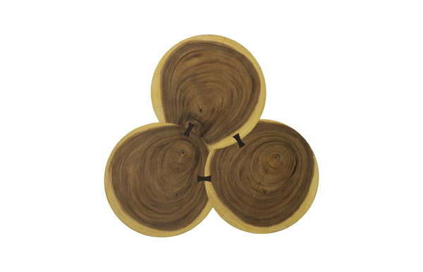 Phillips Collection Marley Natural Bar Table, Chic Chamcha Wood Design With Scalloped Top For Modern Spaces Brown Wood ,Chamcha Wood Th112227