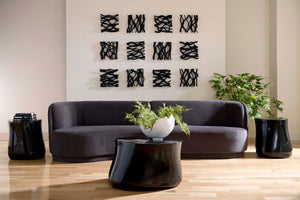 Phillips Collection Vine Wall Tile - Handcrafted Organic Elegance for Unique Wall Décor and Stylish Interior Accent Black TH112230