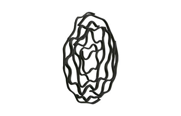 Phillips Collection Vine Wall Flower - Modern Organic Decorative Art For Stylish Home Décor And Gallery Walls Black Wood Th112231