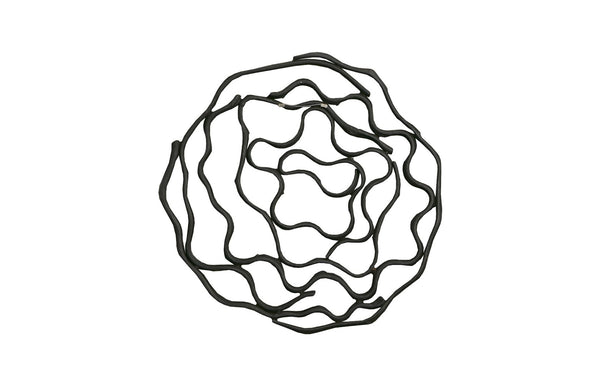 Phillips Collection Vine Wall Flower - Modern Organic Decorative Art For Stylish Home Décor And Gallery Walls Black Wood Th112231