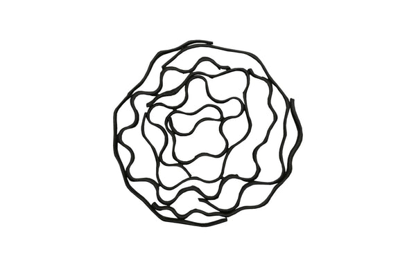 Phillips Collection Vine Wall Flower - Modern Organic Decorative Art For Stylish Home Décor And Gallery Walls Black Wood Th112231