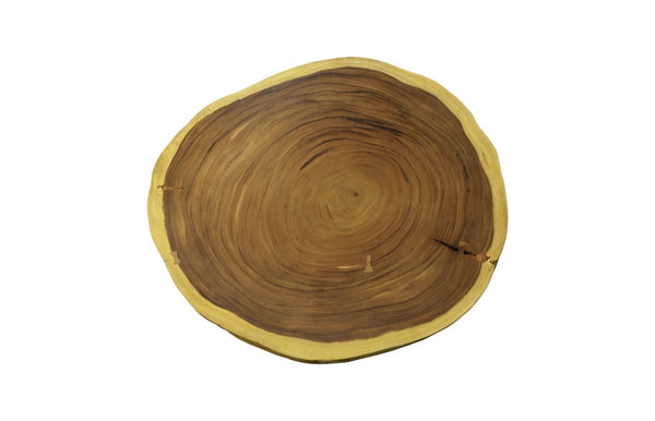 Phillips Collection Floating Large Natural Coffee Table With Iron Legs - Modern Organic Design, Unique Woodgrain Beauty Brown Wood ,Chamcha Wood Th113103