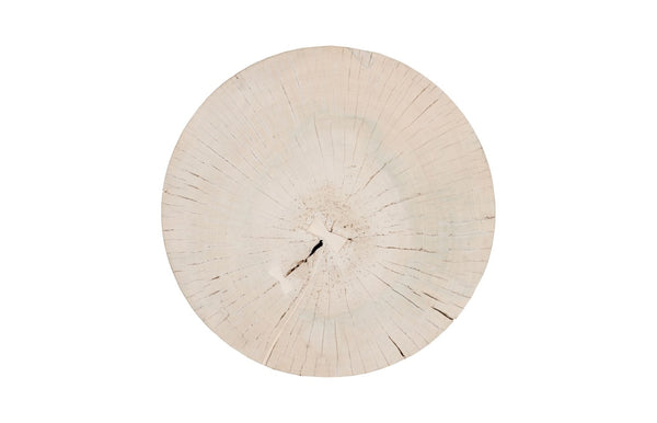 Phillips Collection Core Coffee Table – Black Base With Organic Bleached Grain, Unique Natural Design & Ample Space Off White Wood ,Teak Th113559