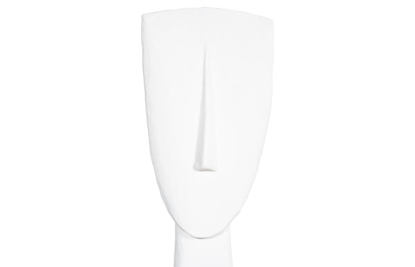 Phillips Collection Cycladic Head Sculpture - Timeless Aegean Elegance with Minimalist Design for Modern Interiors White, Extra Large TH113560