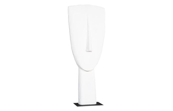 Phillips Collection Cycladic Head Sculpture - Timeless Aegean Elegance with Minimalist Design for Modern Interiors White, Extra Large TH113560