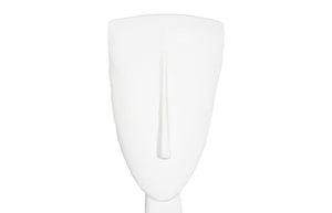 Phillips Collection Cycladic Head Sculpture - Timeless Aegean Elegance with Minimalist Design for Modern Interiors White, Large TH113561