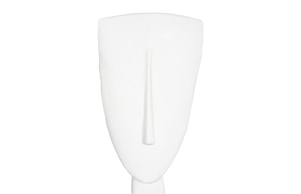 Phillips Collection Cycladic Head Sculpture - Timeless Aegean Elegance with Minimalist Design for Modern Interiors White, Large TH113561