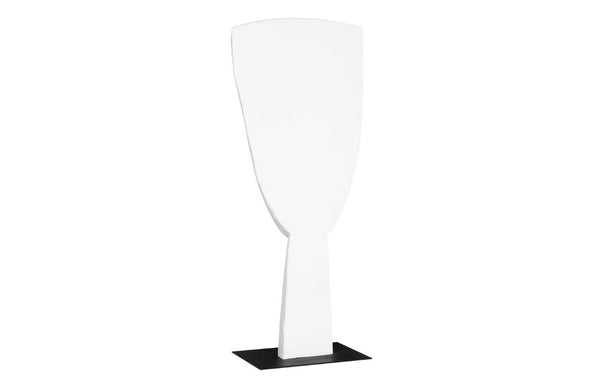 Phillips Collection Cycladic Head Sculpture Matte White Hand Sculpted Abstract Art for Console or Shelf Large Fiberglass TH113561