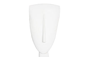 Phillips Collection Cycladic Head Sculpture Matte White Hand Sculpted Abstract Art for Console or Shelf Large Fiberglass TH113561