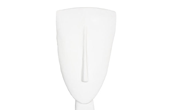 Phillips Collection Cycladic Head Sculpture Matte White Hand Sculpted Abstract Art for Console or Shelf Large Fiberglass TH113561
