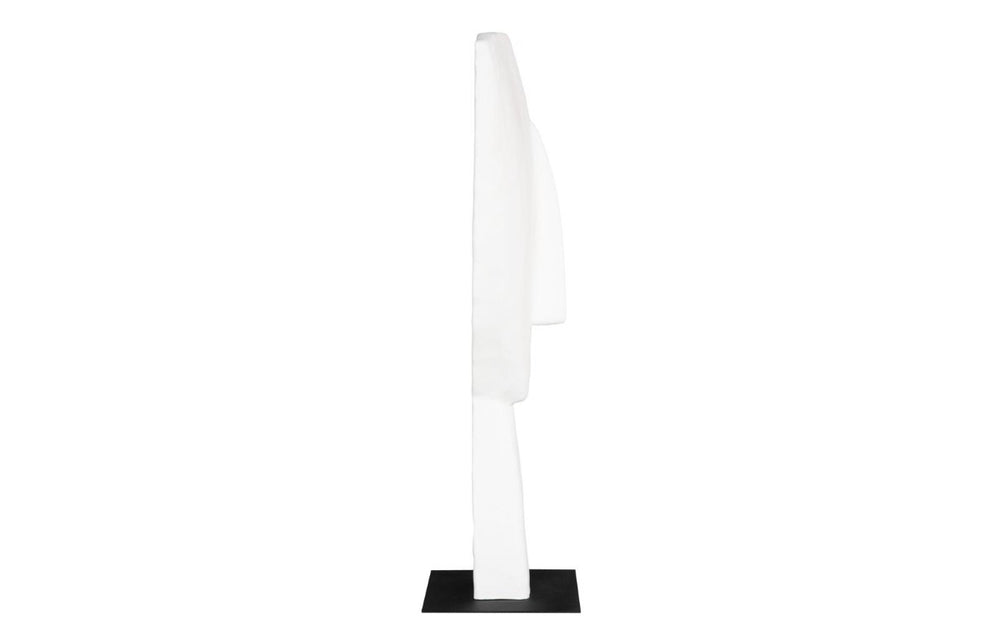 Phillips Collection Cycladic Head Abstract Fiberglass Floor Sculpture Minimalist White Art for Modern Interiors TH113562