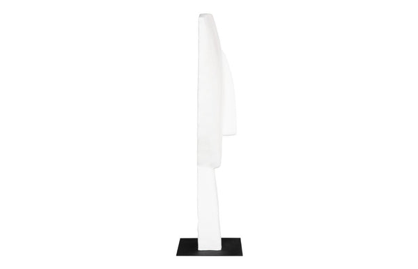 Phillips Collection Cycladic Head Abstract Fiberglass Floor Sculpture Minimalist White Art for Modern Interiors TH113562