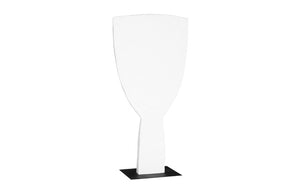 Phillips Collection Cycladic Head Abstract Fiberglass Floor Sculpture Minimalist White Art for Modern Interiors TH113562