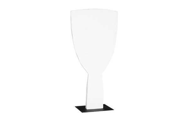 Phillips Collection Cycladic Head Abstract Fiberglass Floor Sculpture Minimalist White Art for Modern Interiors TH113562