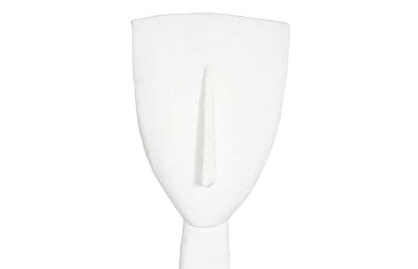 Phillips Collection Cycladic Head Abstract Fiberglass Floor Sculpture Minimalist White Art for Modern Interiors TH113562