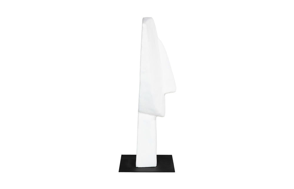 Phillips Collection Cycladic Head Sculpture - Timeless Aegean Elegance with Minimalist Design for Modern Interiors White, Medium TH113563