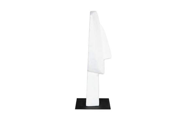 Phillips Collection Cycladic Head Sculpture - Timeless Aegean Elegance with Minimalist Design for Modern Interiors White, Medium TH113563
