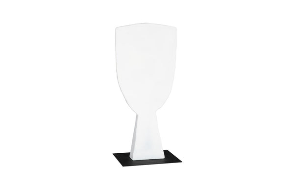 Phillips Collection Cycladic Head Sculpture - Timeless Aegean Elegance with Minimalist Design for Modern Interiors White, Medium TH113563