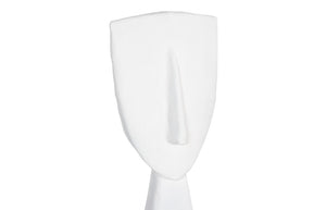 Phillips Collection Cycladic Head Sculpture Matte White Hand Sculpted Abstract Art for Console or Shelf Medium Resin TH113563