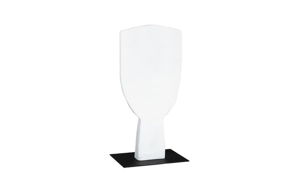 Phillips Collection Cycladic Head Sculpture - Timeless Aegean Elegance with Minimalist Design for Modern Interiors White, Small TH113564